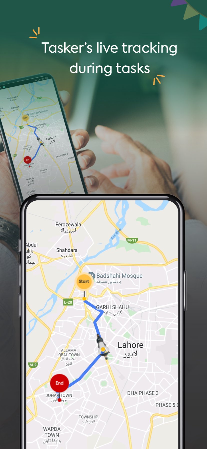 Live tasker tracking during tasks