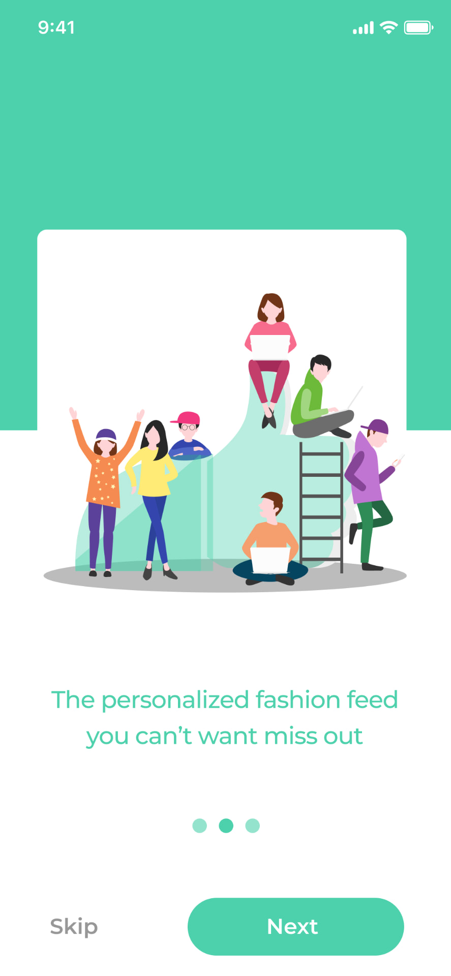 Onboarding — personalised feed